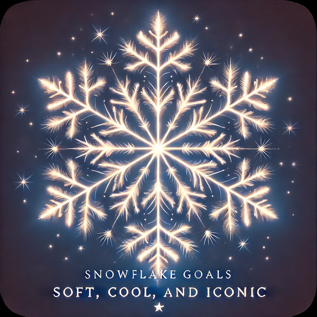 Snowflake goals soft cool and iconic Snowflake Puns