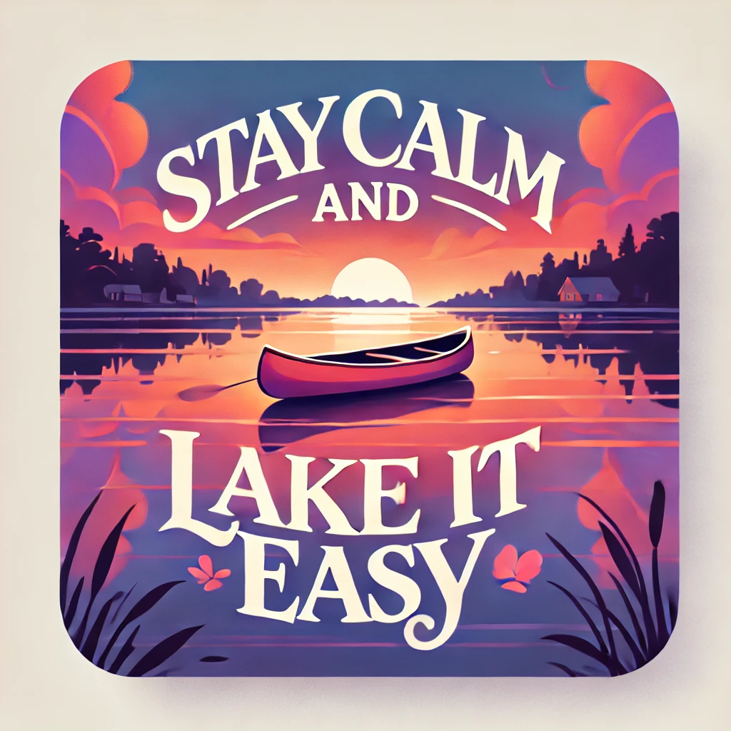 Stay calm and lake it easy Lake Puns