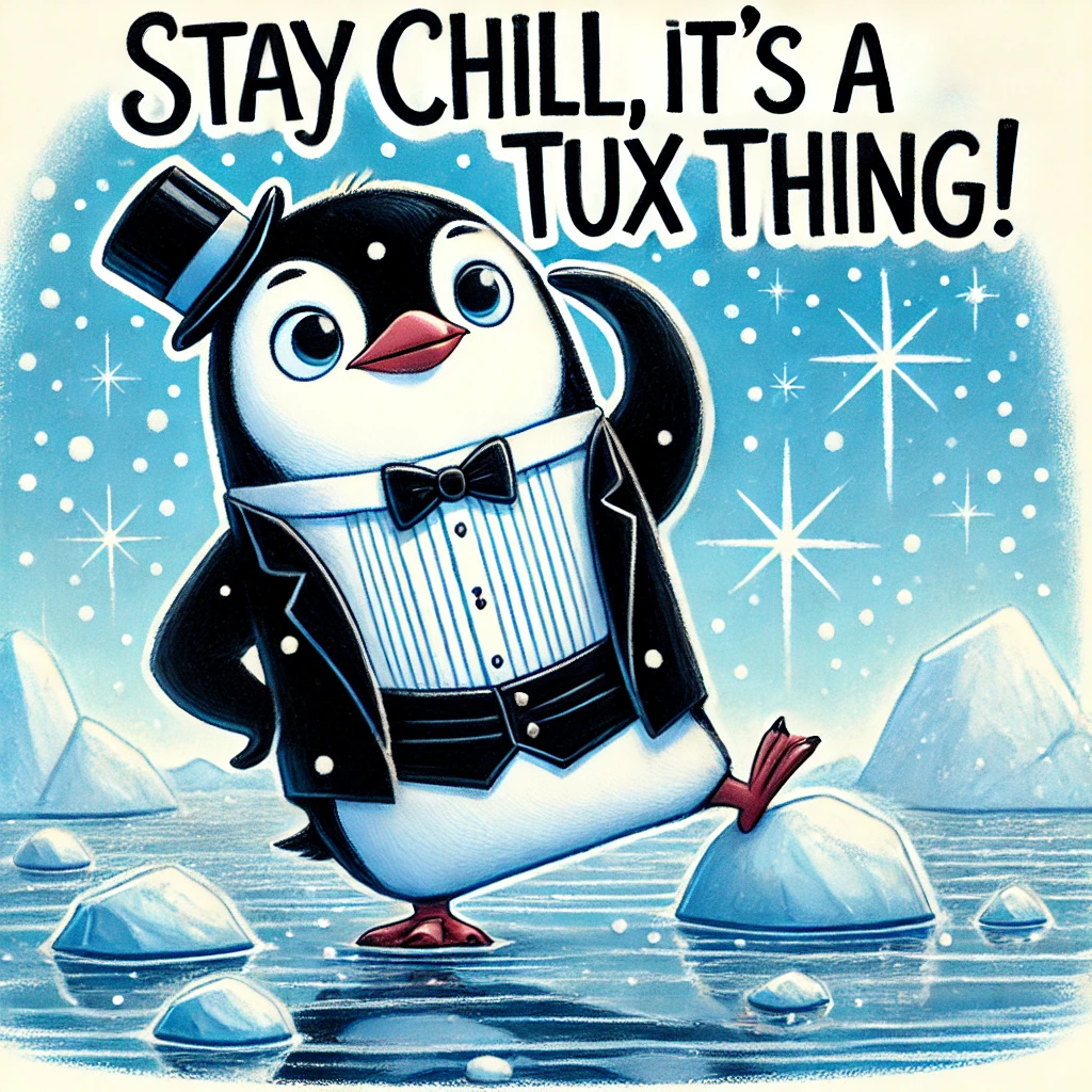 Stay chill its a tux thing Penguin Puns