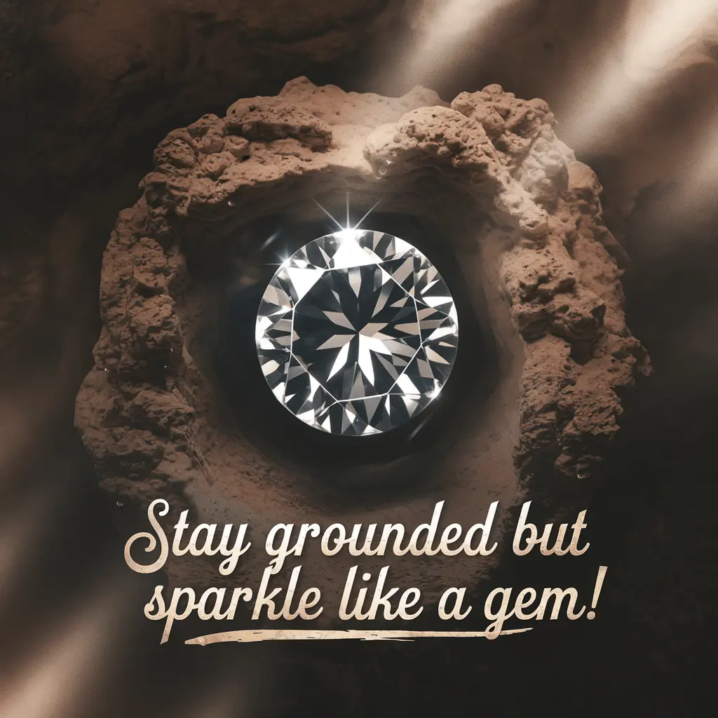Stay grounded but sparkle like a gem Gemstone Puns