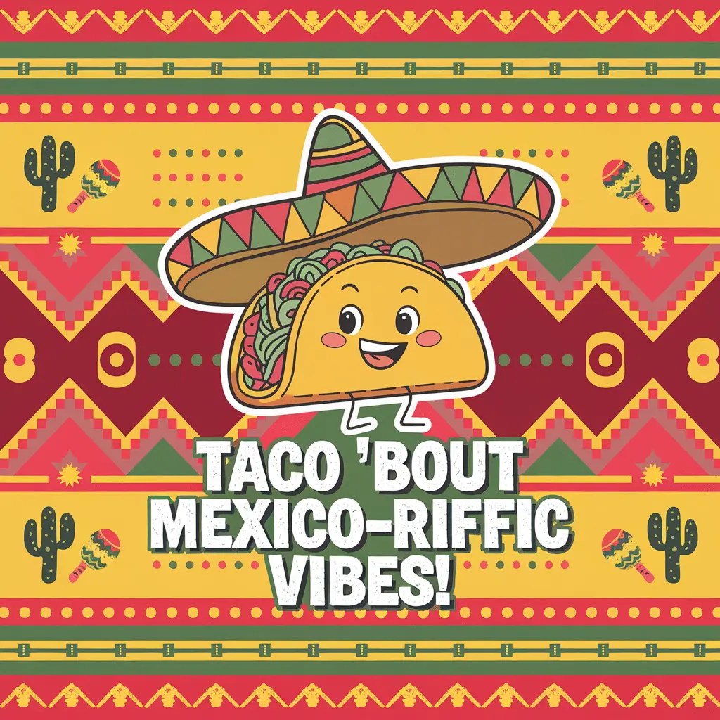 Taco bout Mexico riffic vibes Mexico Puns