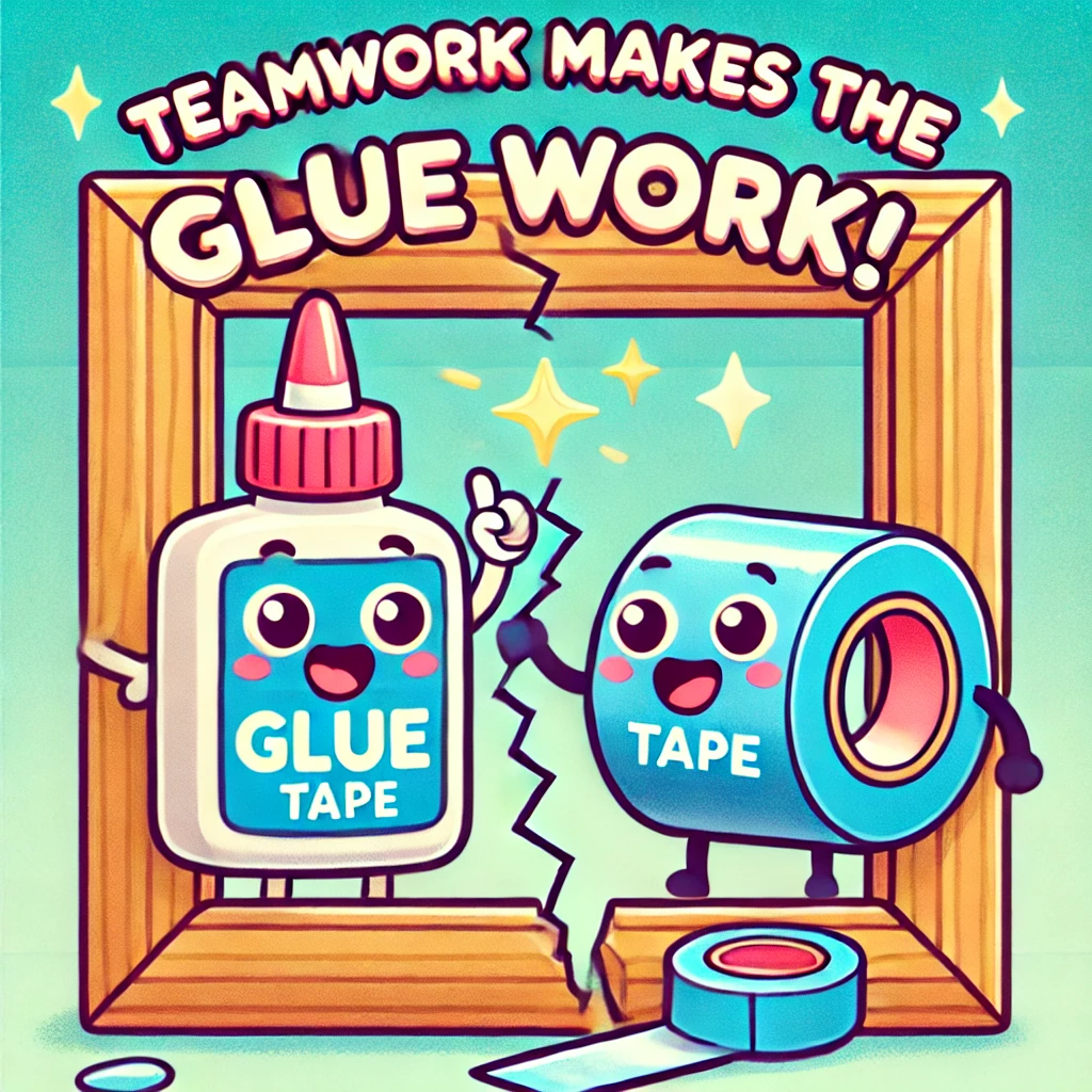 Teamwork makes the glue work Glue Puns