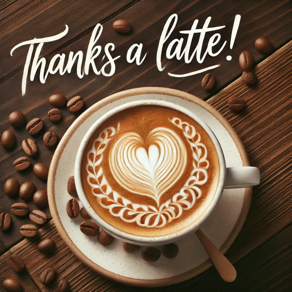 Thanks a latte Thank you Puns