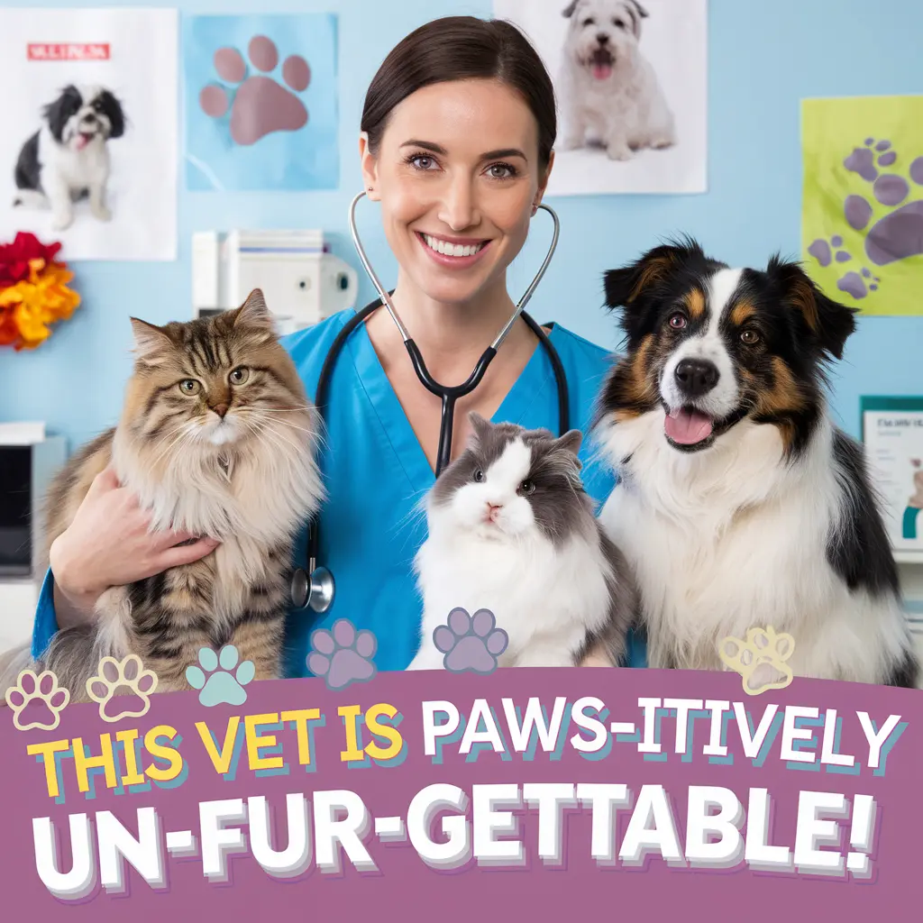 This vet is paws itively un fur gettable Vet Puns