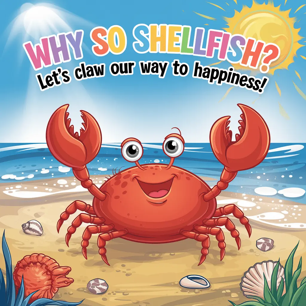 Why so shellfish Lets claw our way to happiness Crab Puns