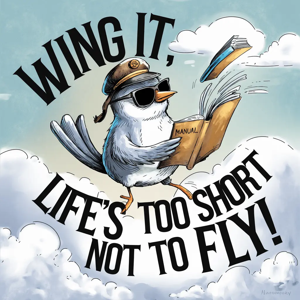 Wing it lifes too short not to fly Fly Puns