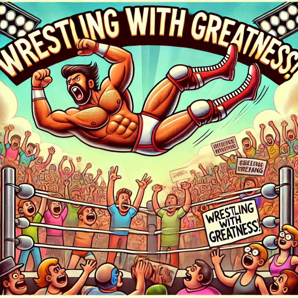 Wrestling with greatness Wrestling Puns