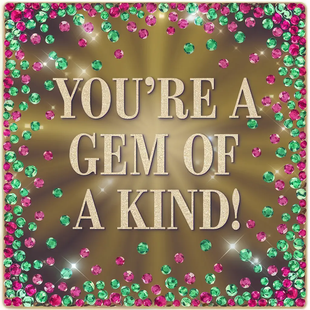 Youre a gem of a kind Gemstone Puns