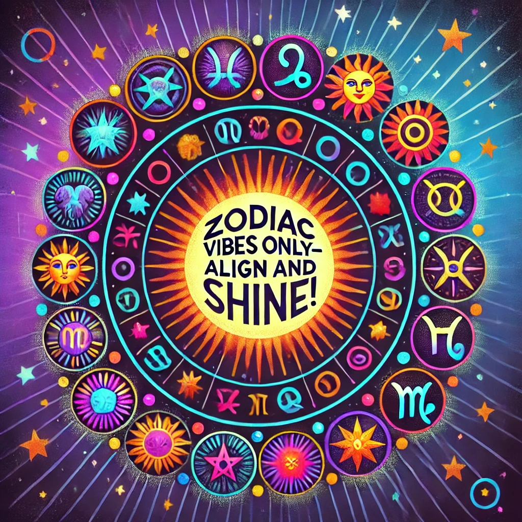Zodiac vibes only—align and shine Zodiac Puns Zodiac Puns