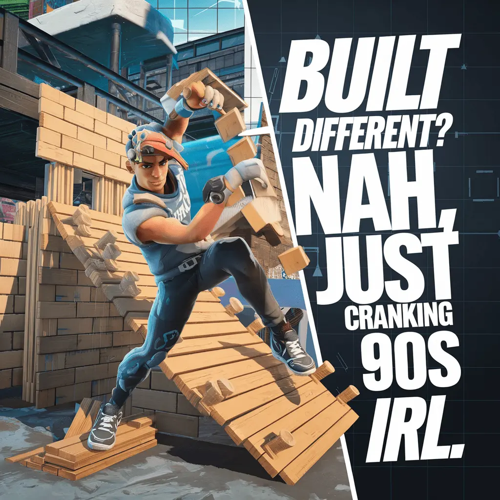 Built different Nah just cranking 90s IRL. Fortnite Puns