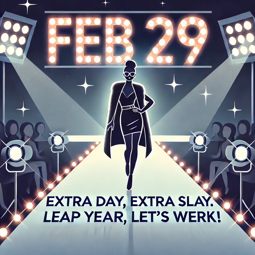Extra day extra slay. Leap year lets werk Leap year puns
