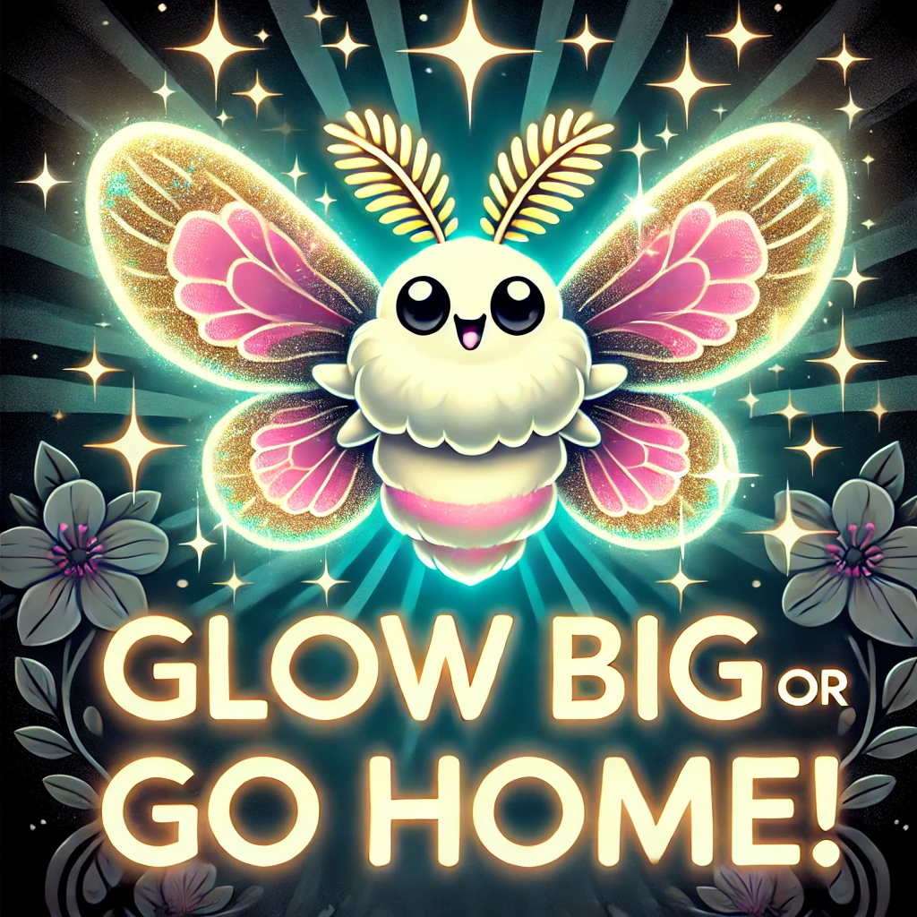 Glow big or go home Moth puns