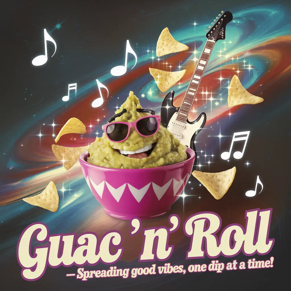 Guac ‘n roll – spreading good vibes one dip at a time Guacamole puns