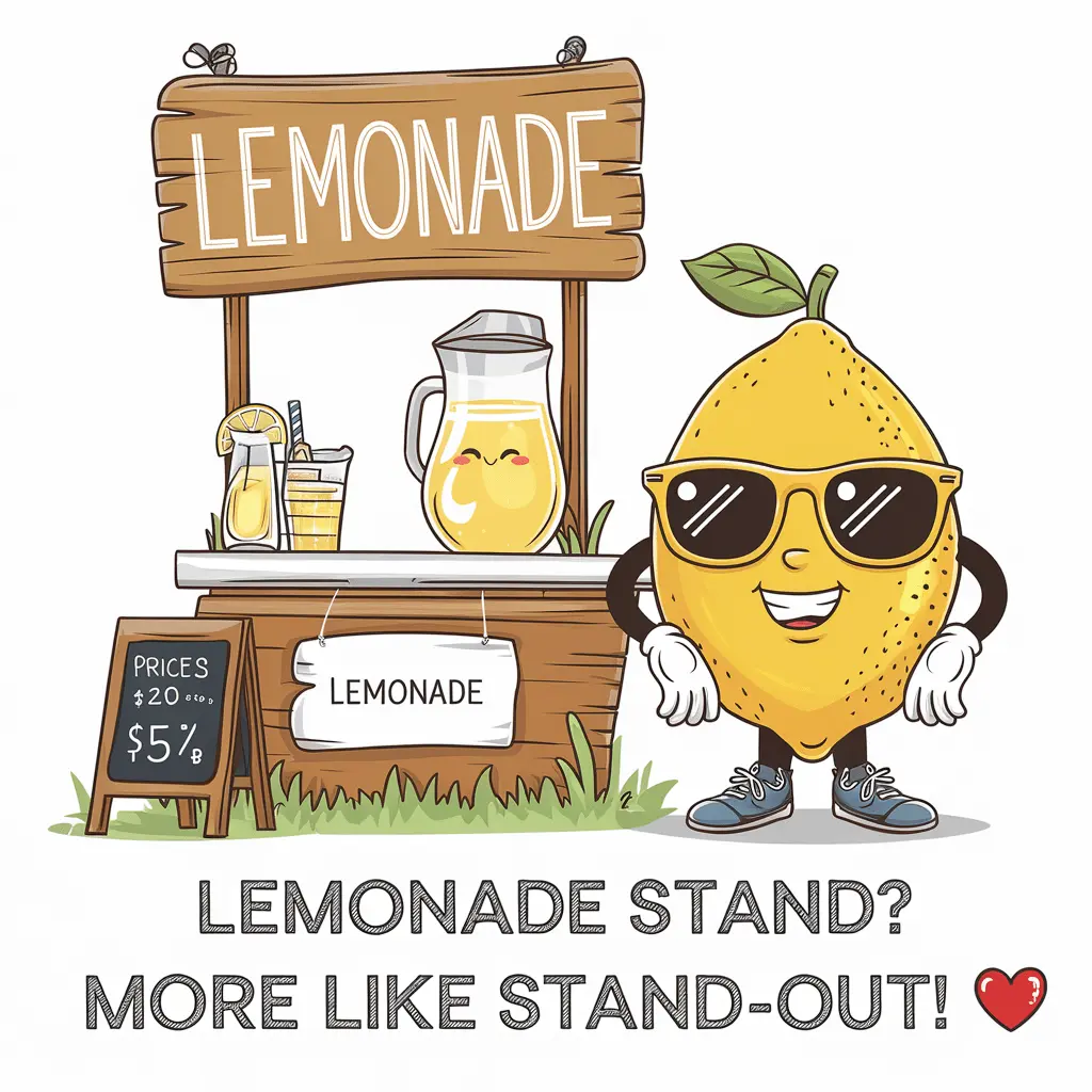Lemonade stand More like stand out Lemonade puns