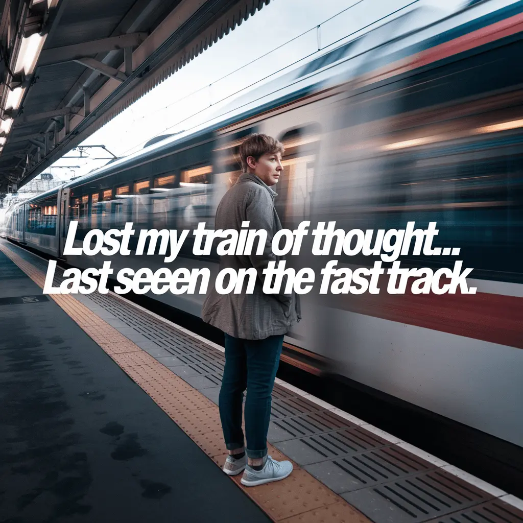 Lost my train of thought… last seen on the fast track. Track Puns