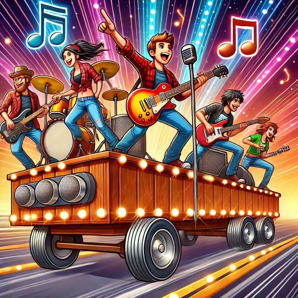 Rocking the bandwagon Band puns
