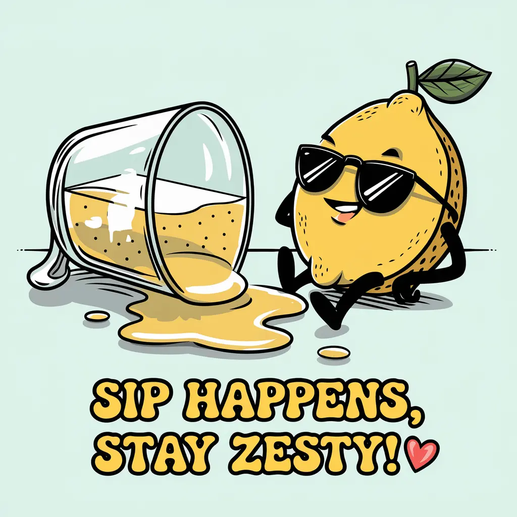 Sip happens stay zesty Lemonade puns