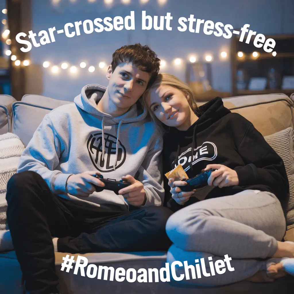 Star crossed but stress free. RomeoAndChilliet Romeo Juliet Puns