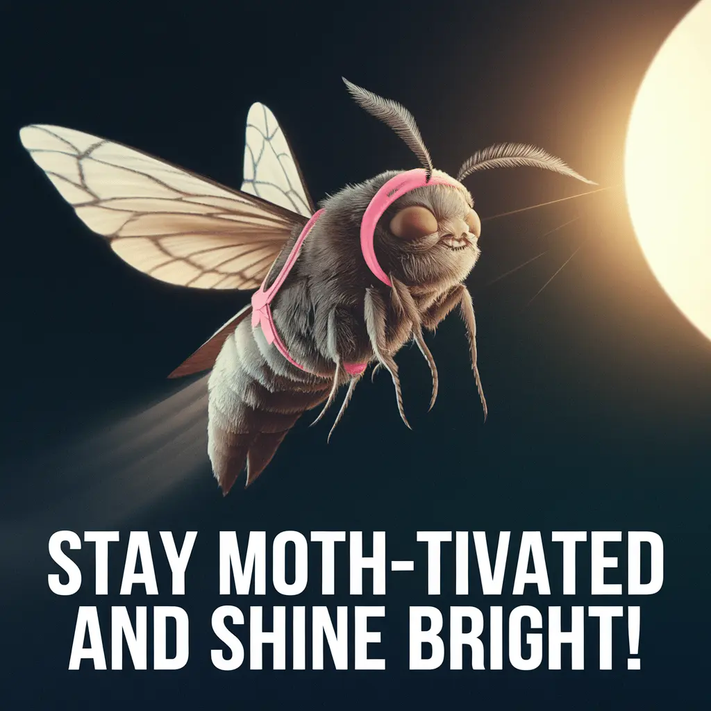 Stay moth tivated and shine bright Moth puns