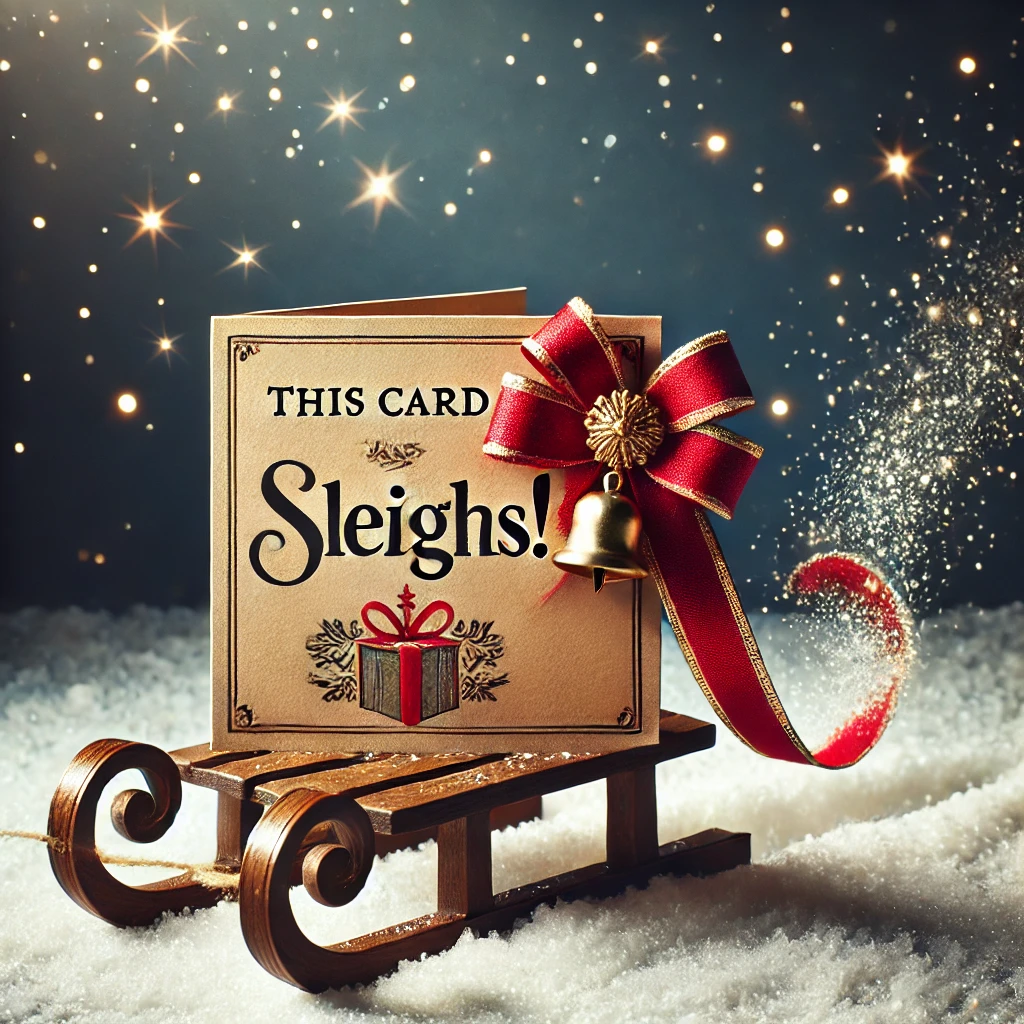 This Card Sleighs Christmas Card Puns