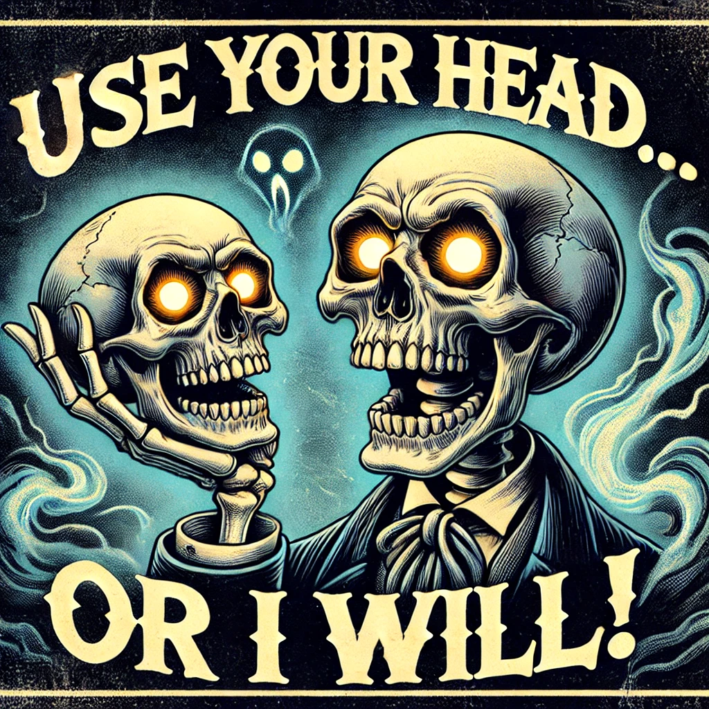 Use your head… or I will Skull puns