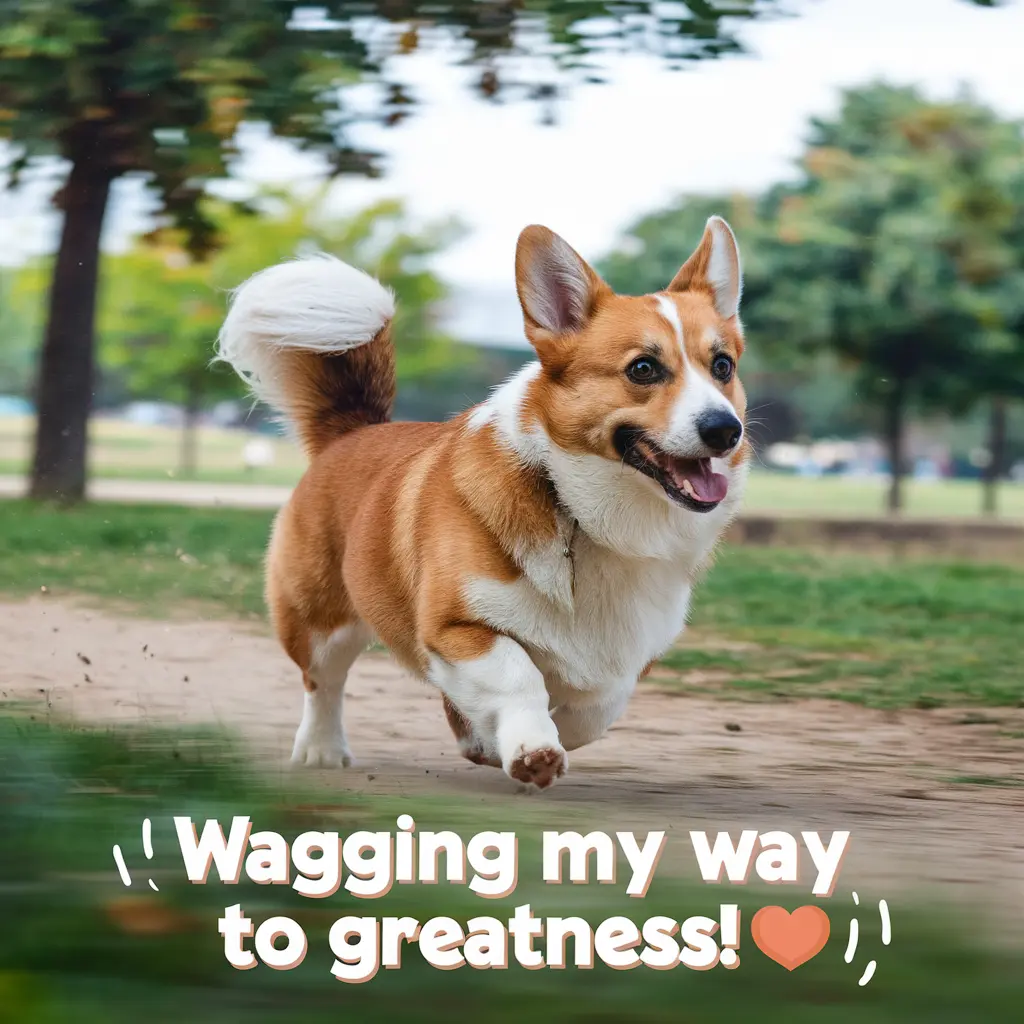 Wagging my way to greatness Corgi puns