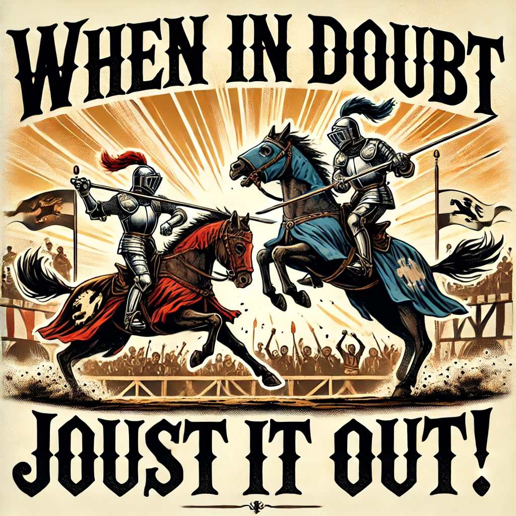 When in doubt joust it out Medieval Puns