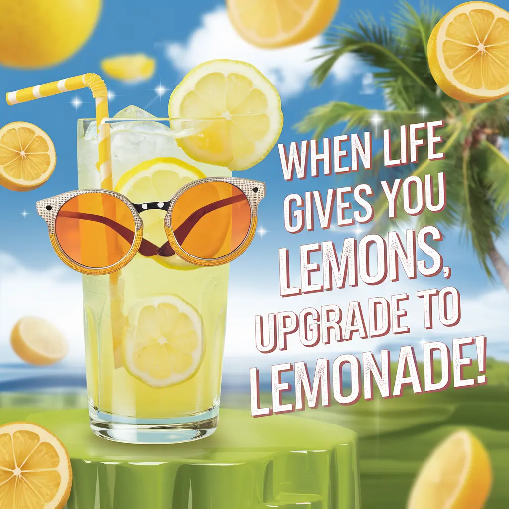 When life gives you lemons upgrade to lemonade Lemonade puns