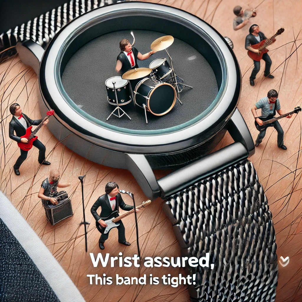 Wrist assured this band is tight Band puns