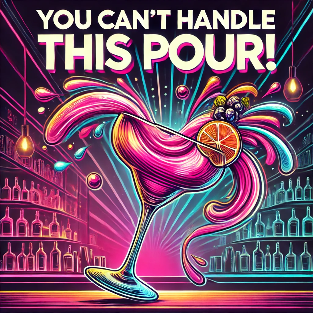 You cant handle this pour Drink Puns