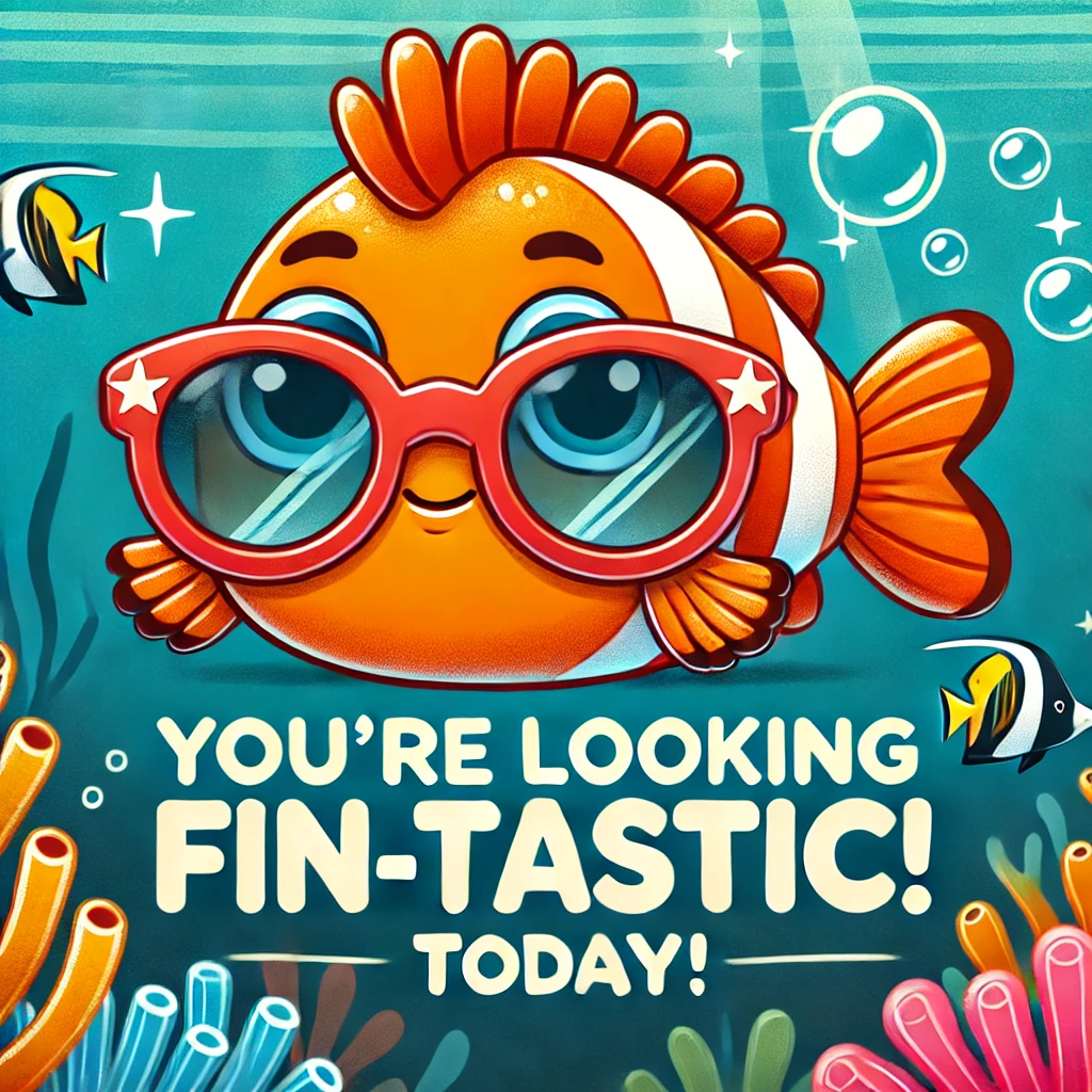 Youre looking fin tastic today Fish Name Puns