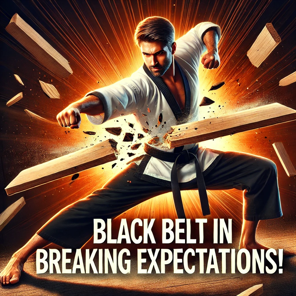 Black belt in breaking expectations Karate Puns