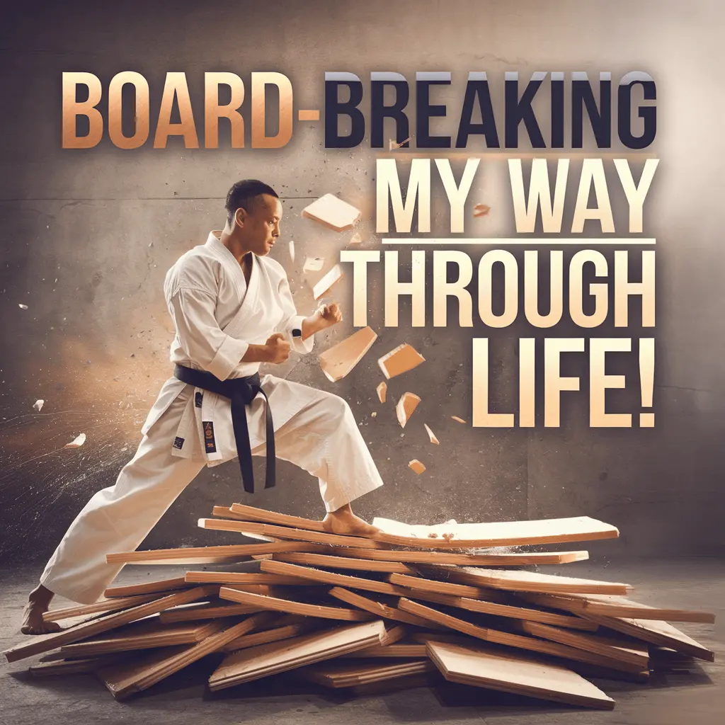Board breaking my way through life Karate Puns