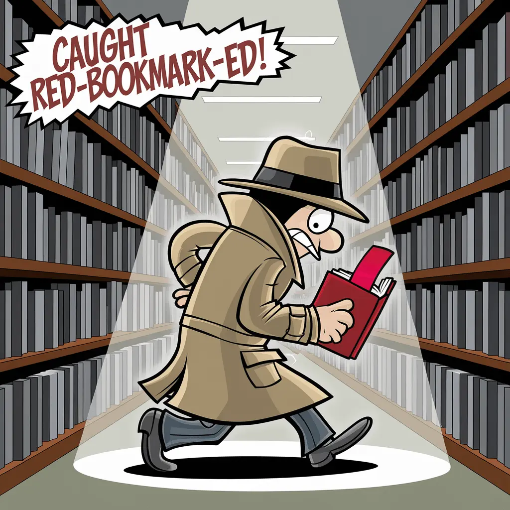 Caught red bookmark ed Bookmark Puns