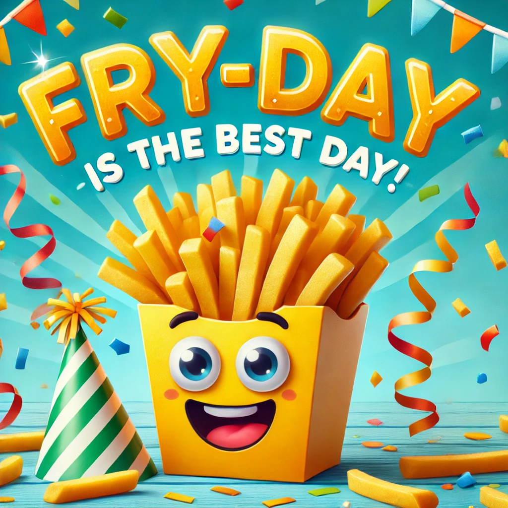 Fry day is the best day French fry Puns
