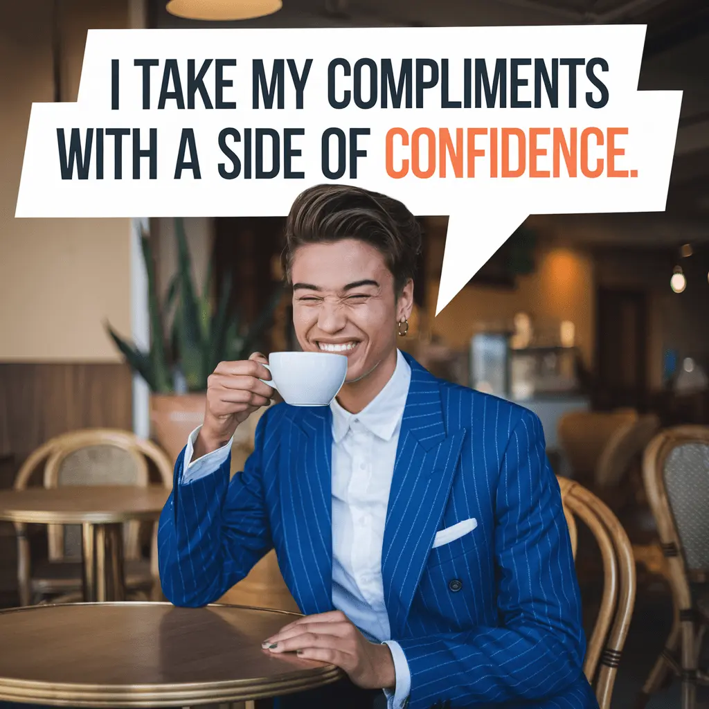 I take my compliments with a side of confidence. Compliment Puns