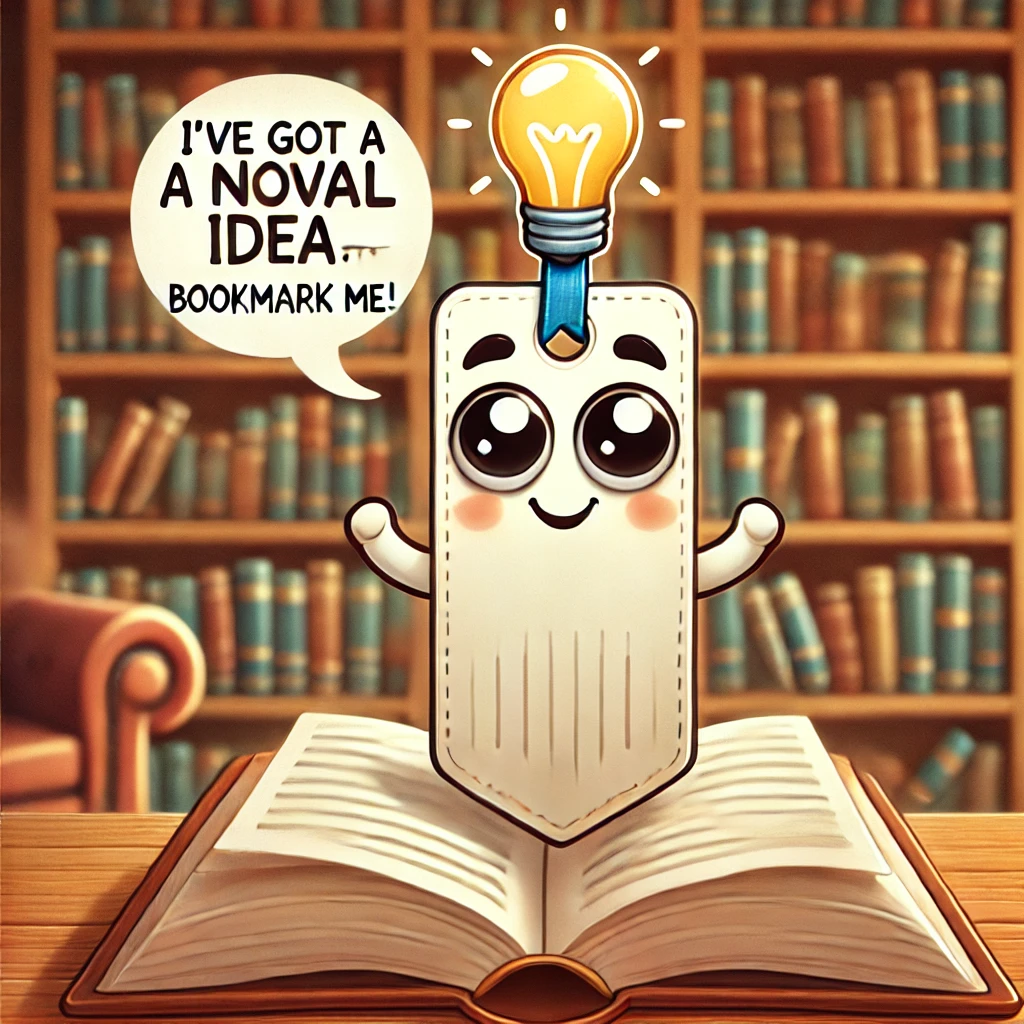 Ive got a novel idea—bookmark me Bookmark Puns
