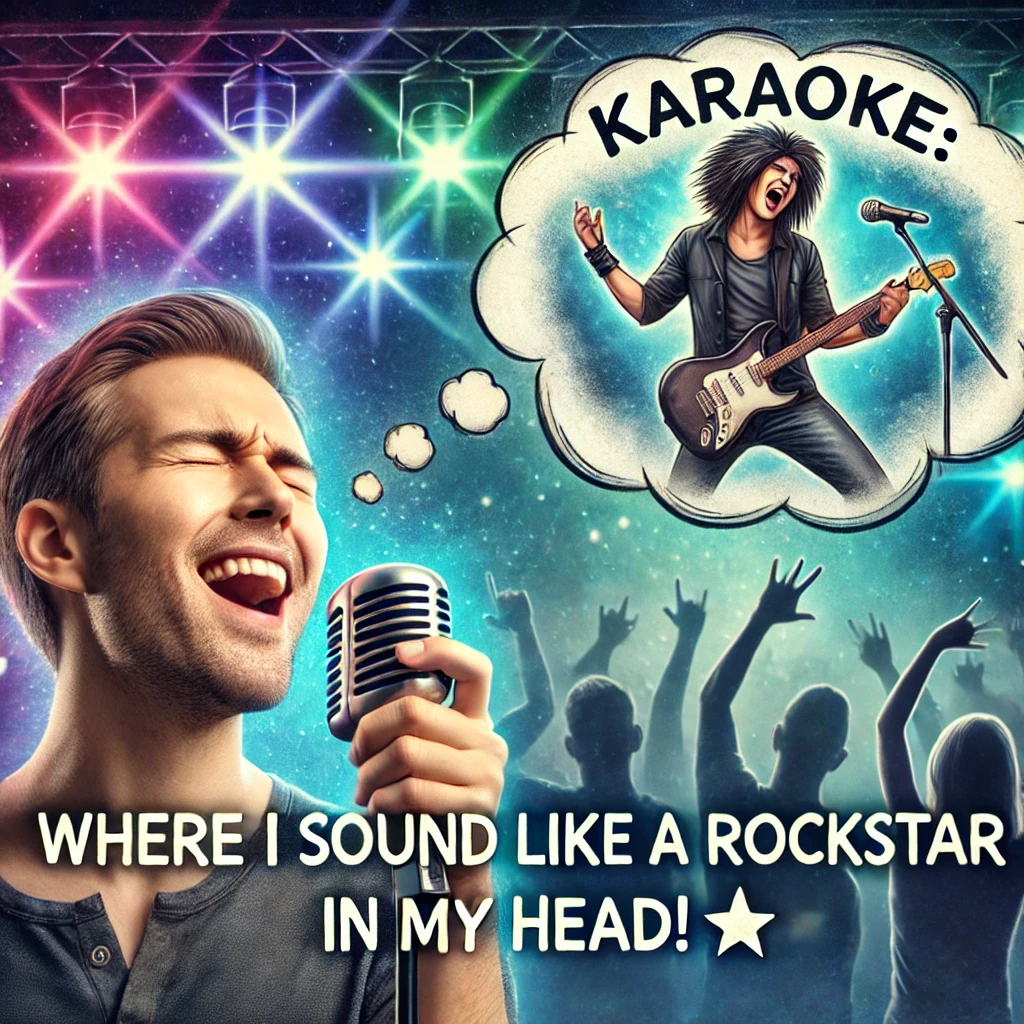Karaoke Where I sound like a rockstar in my head Karaoke Puns