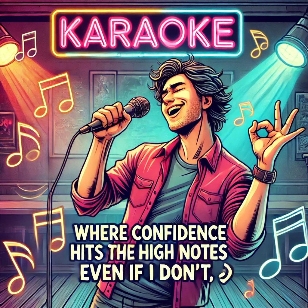 Karaoke Where confidence hits the high notes even if I dont Karaoke Puns