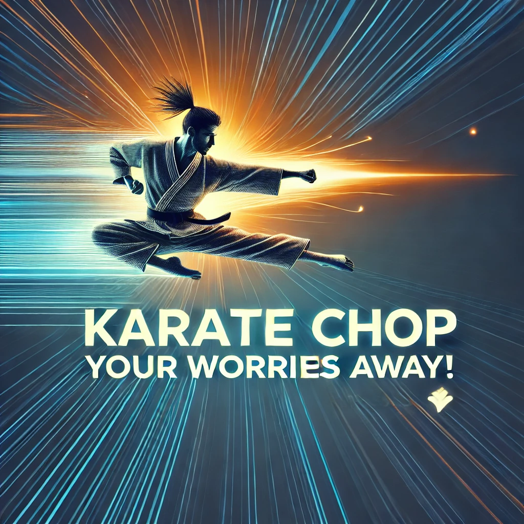 Karate chop your worries away Karate Puns
