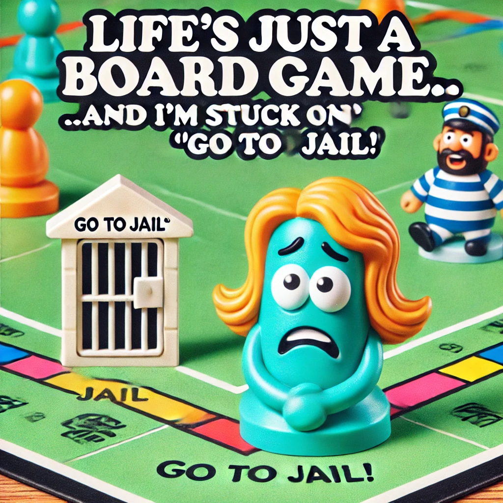 Lifes just a board game… and Im stuck on ‘Go to Jail Board Game Puns