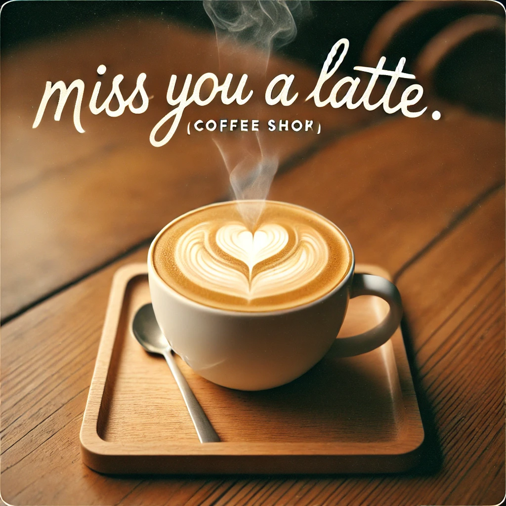 Miss You a Latte. Miss you Puns