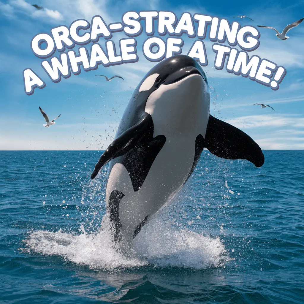 Orca strating a whale of a time Orca Puns