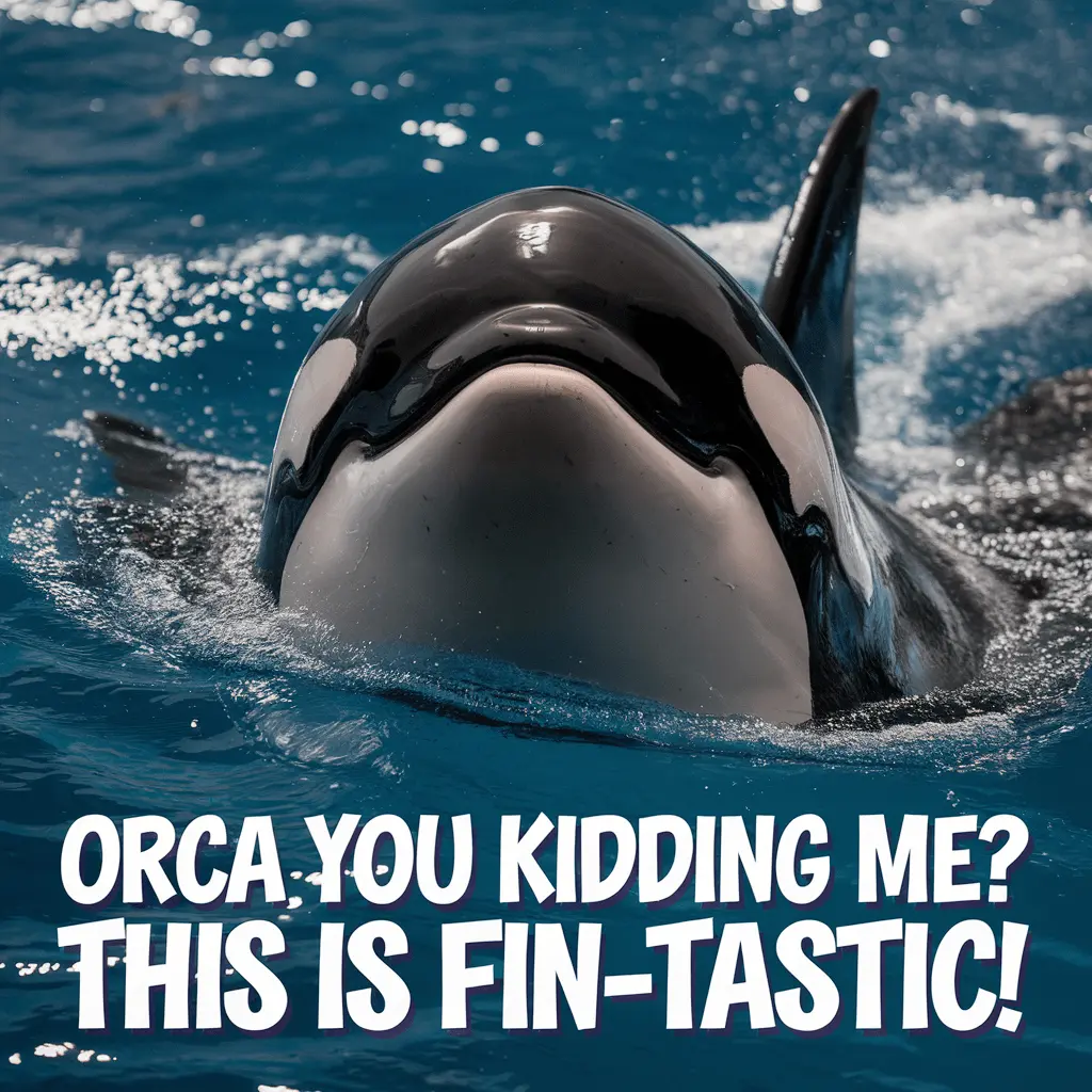 Orca you kidding me This is fin tastic Orca Puns