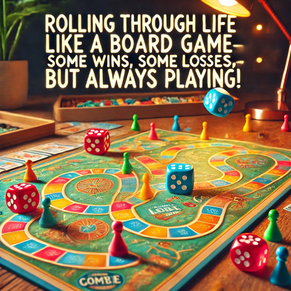 Rolling through life like a board game—some wins some losses but always playing Board Game Puns