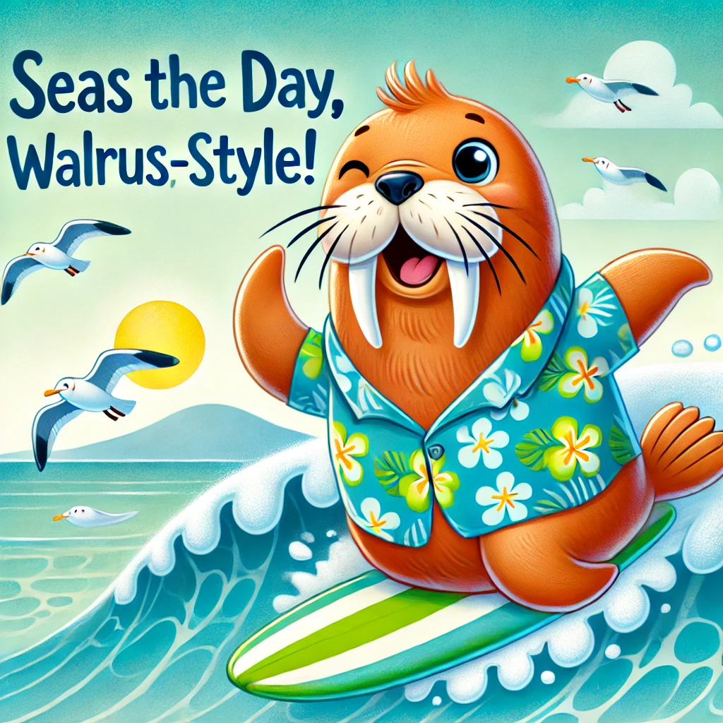 Seas the day walrus style Walrus Puns
