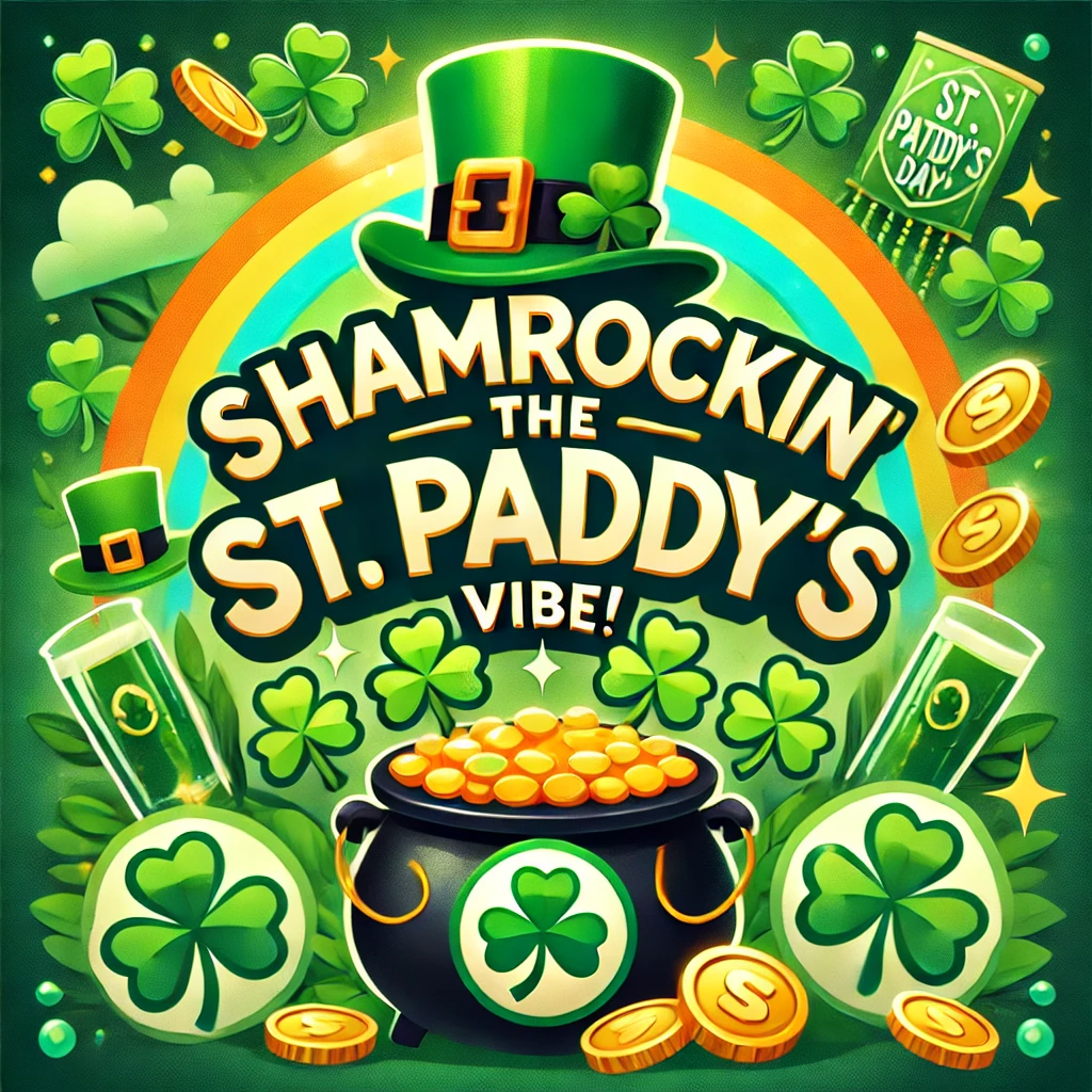 Shamrockin the St. Paddys vibe St. Patricks Day Puns