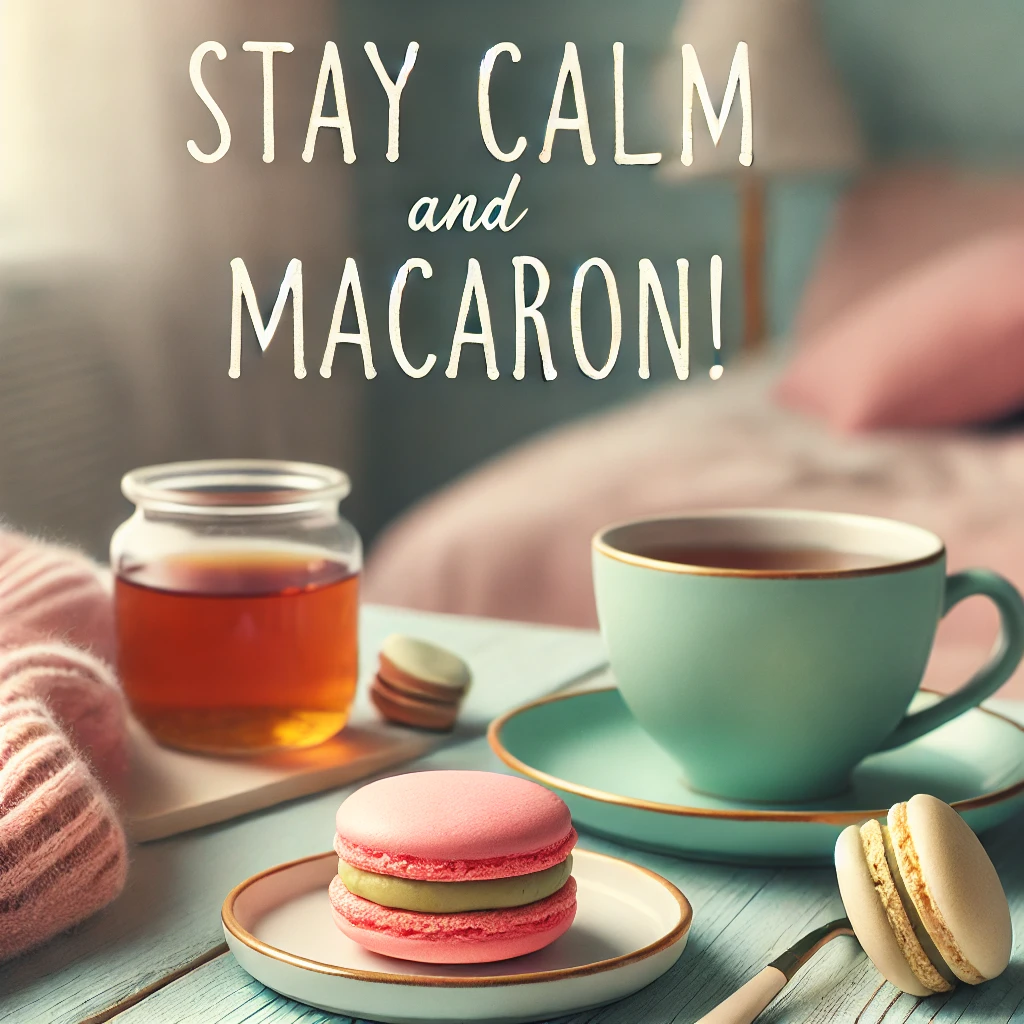 Stay calm and macaron Macaron Puns