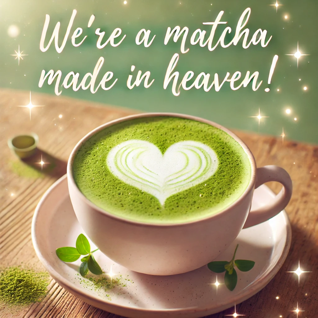 Were a matcha made in heaven Valentines food Puns
