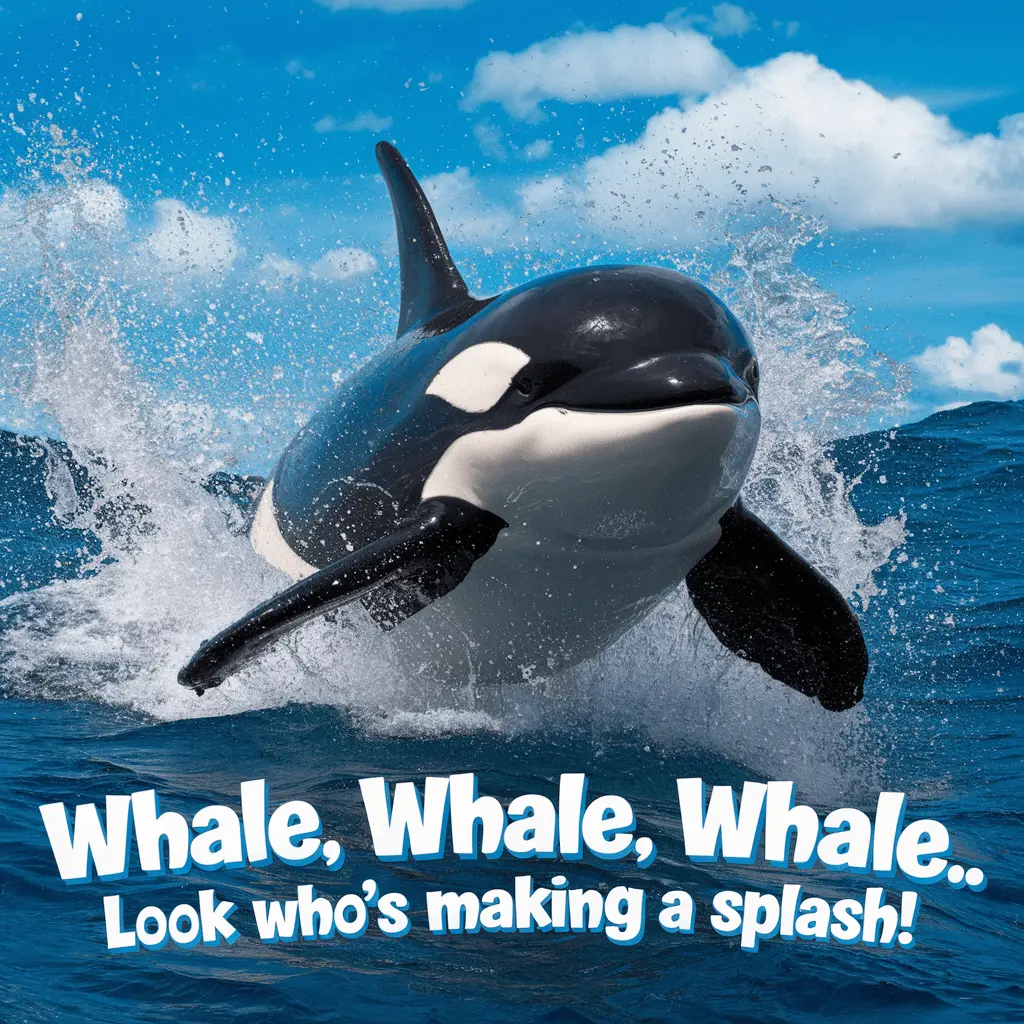 Whale whale whale… look whos making a splash Orca Puns